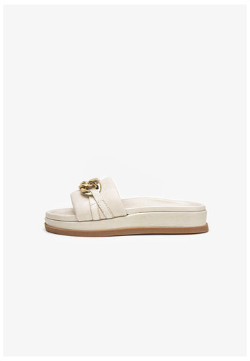 Inuovo Pantoletten Leder Bone - surf4shoes