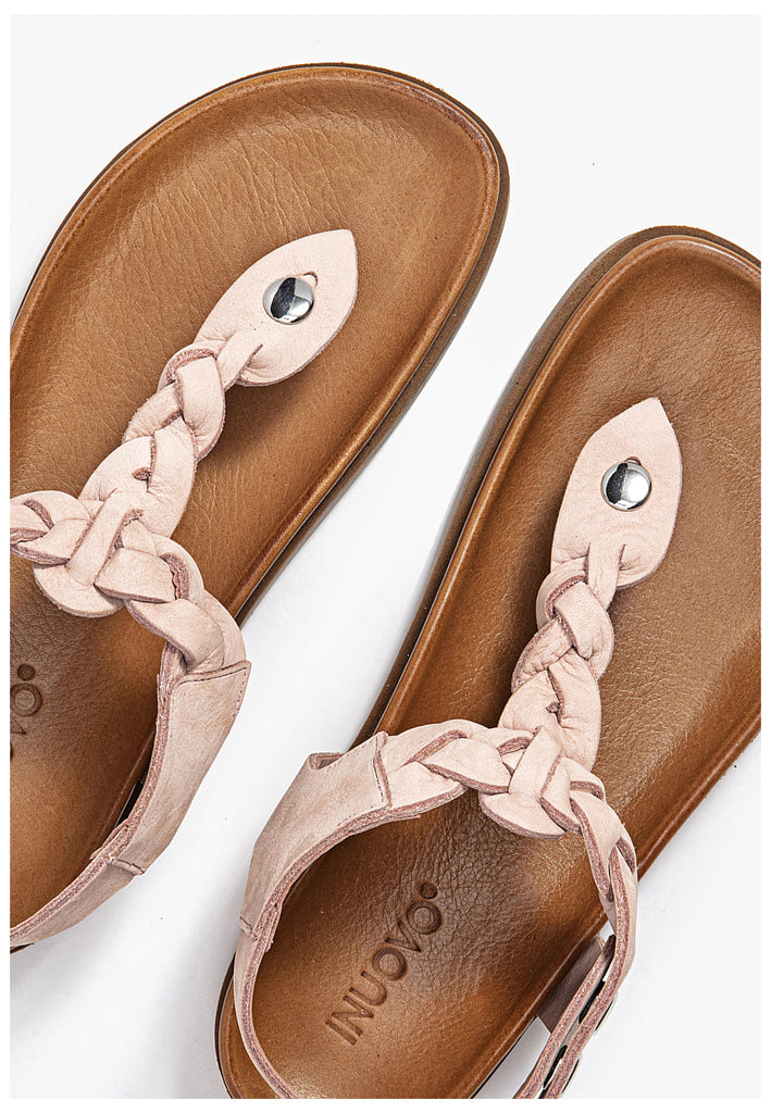 Inuovo Zehensteg Leder Rosa - surf4shoes