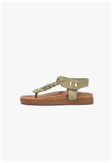 Inuovo Zehensteg Leder Olive - surf4shoes