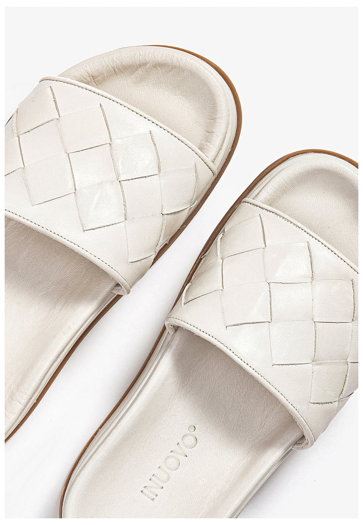 Inuovo Pantoletten Leder Cream - surf4shoes