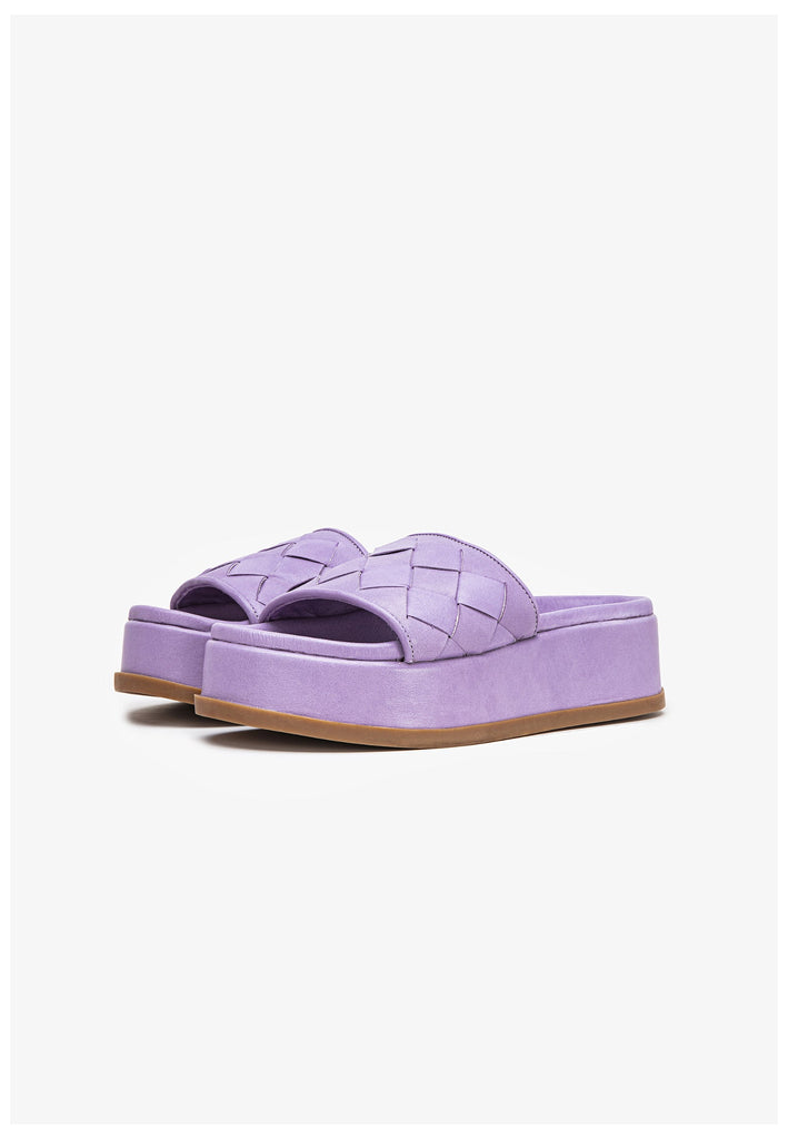 Inuovo Pantoletten Leder Violett - surf4shoes