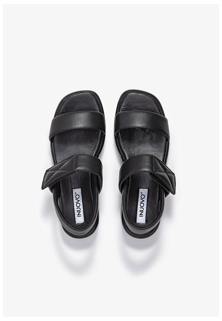 Inuovo Sandalen Glattleder Schwarz - surf4shoes
