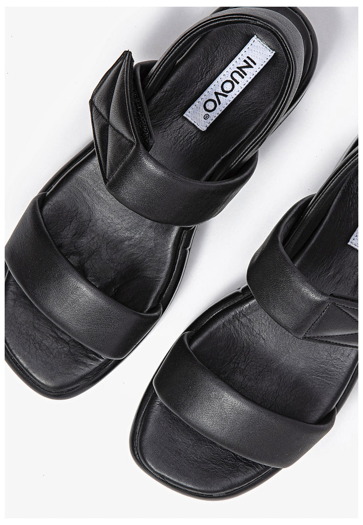 Inuovo Sandalen Glattleder Schwarz - surf4shoes