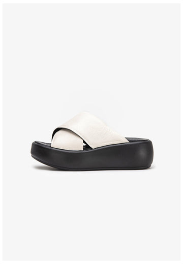 Inuovo Pantoletten Leder Creme - surf4shoes