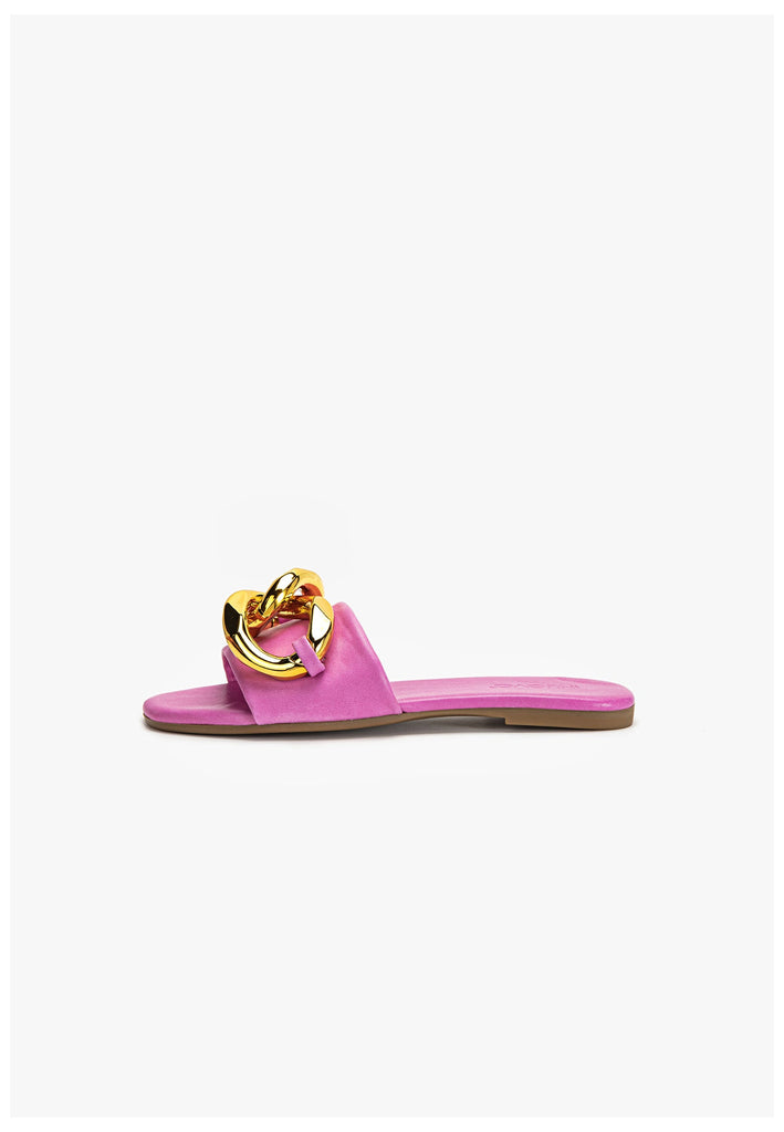 Inuovo Pantoletten Leder Pink - surf4shoes