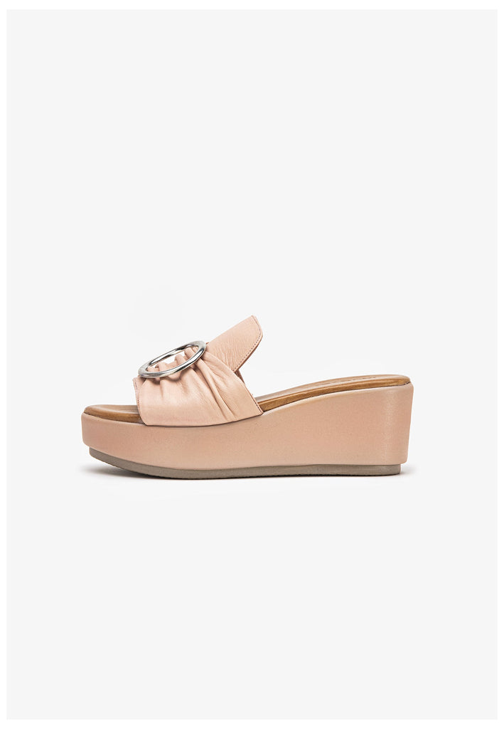 Inuovo Pantoletten Leder Hellrosa - surf4shoes