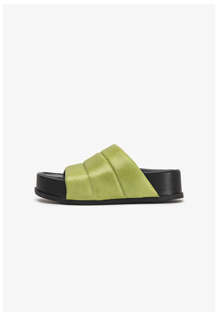 Inuovo Pantoletten Leder Grün - surf4shoes