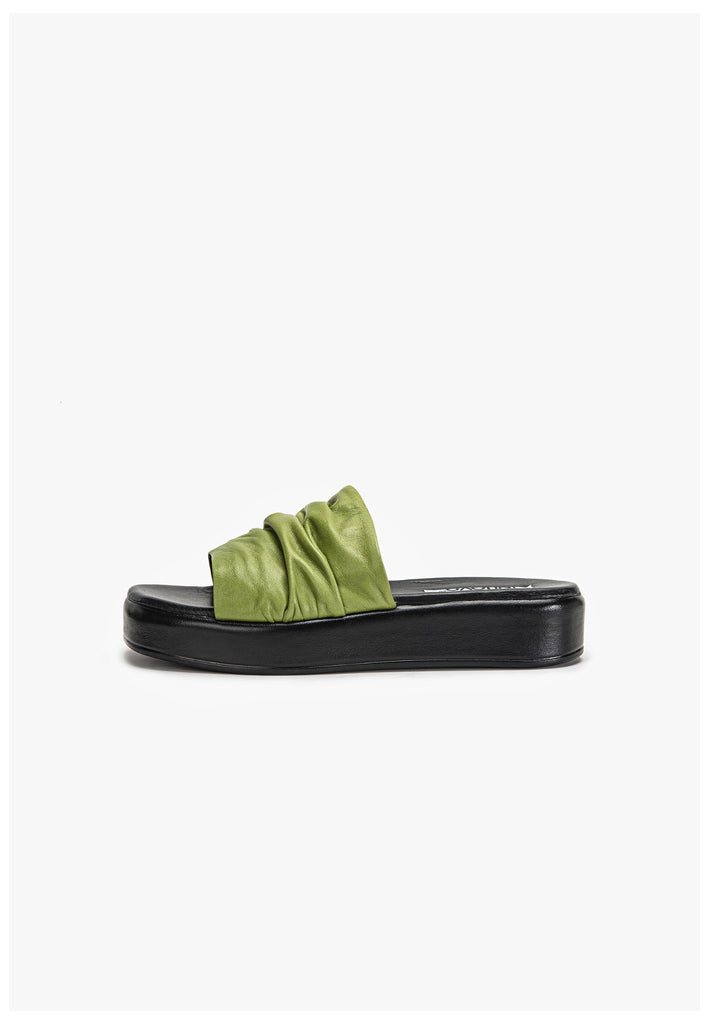 Inuovo Pantoletten Leder Grün - surf4shoes
