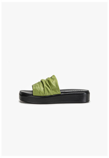 Inuovo Pantoletten Leder Grün - surf4shoes