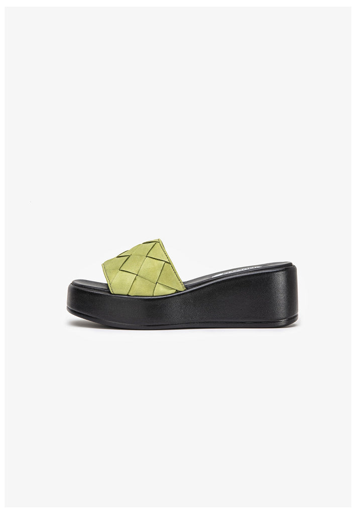 Inuovo Pantoletten Leder Grün - surf4shoes