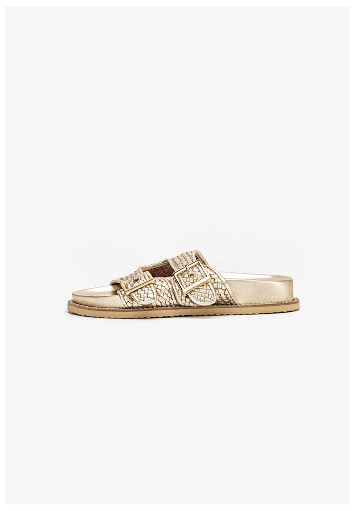 Inuovo Pantoletten Leder Gold - surf4shoes