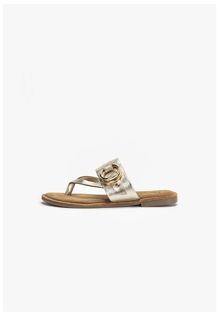 Inuovo Pantoletten Leder Gold - surf4shoes