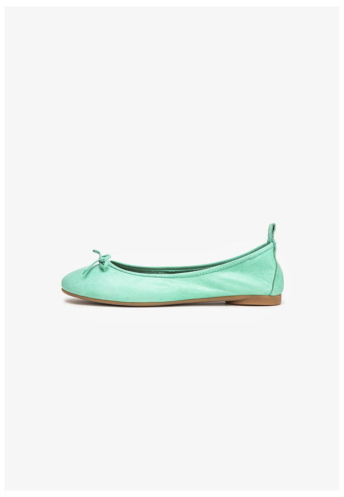 Inuovo Ballerinas Leder Hellgrün - surf4shoes