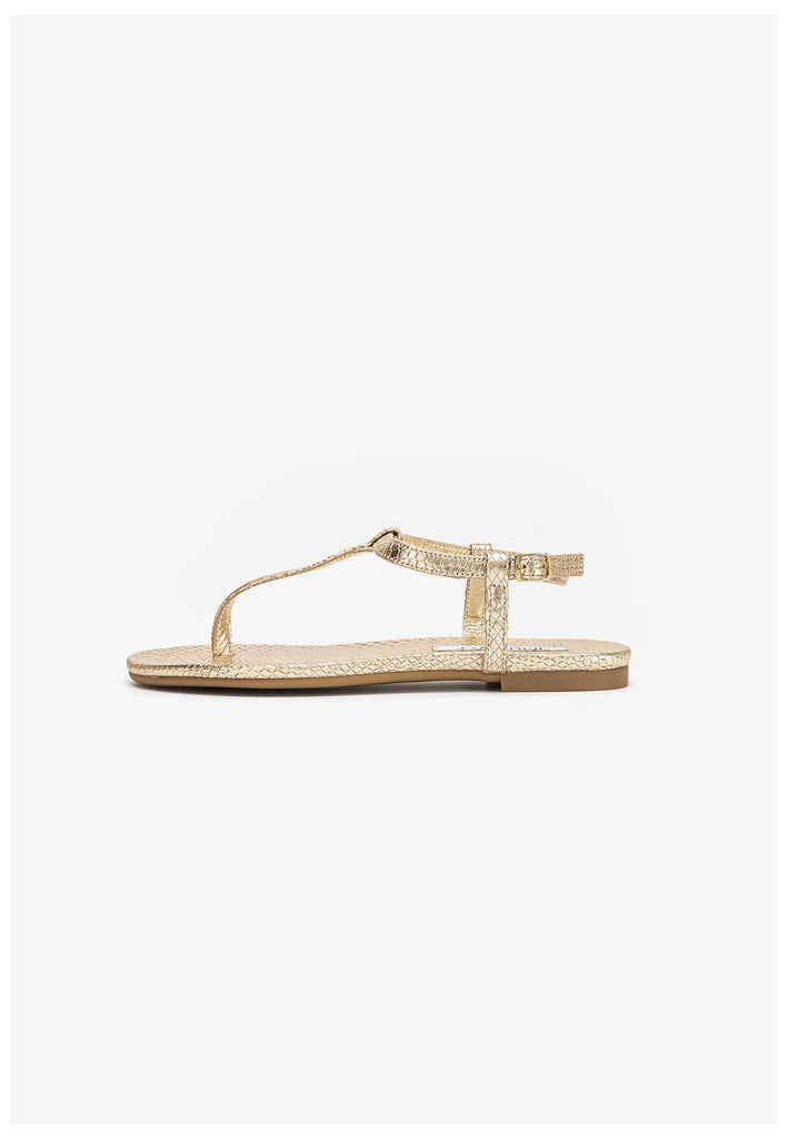 Inuovo Zehensteg Leder Gold - surf4shoes