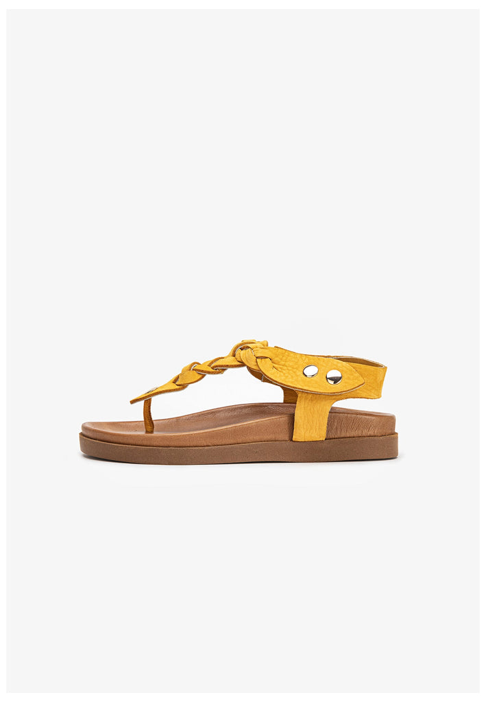 Inuovo Zehensteg Leder Senf - surf4shoes