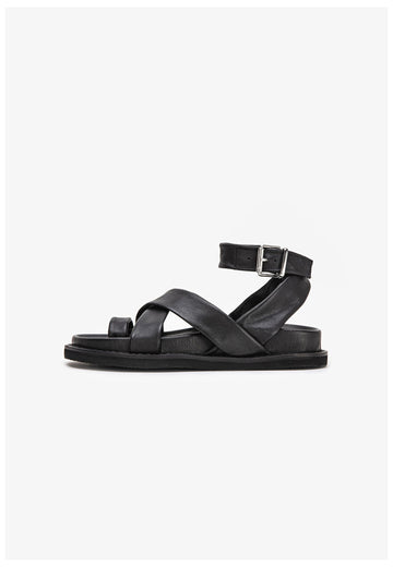 Inuovo Zehensteg Leder Schwarz - surf4shoes