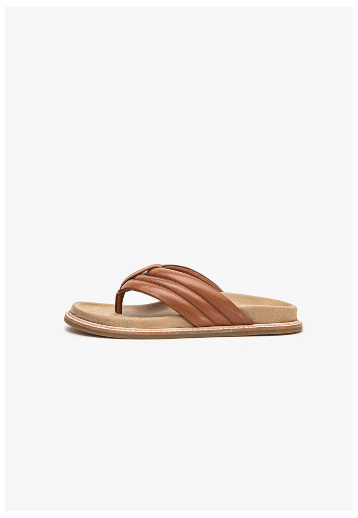 Inuovo Pantoletten Leder Braun - surf4shoes