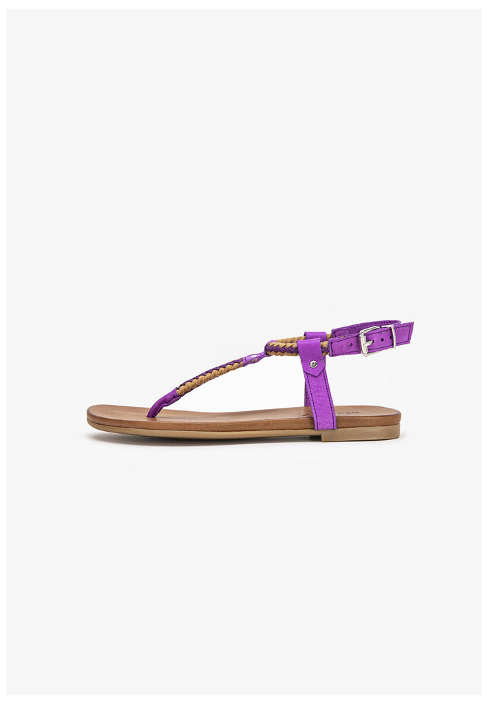 Inuovo Zehensteg Leder/Textil Lila - surf4shoes