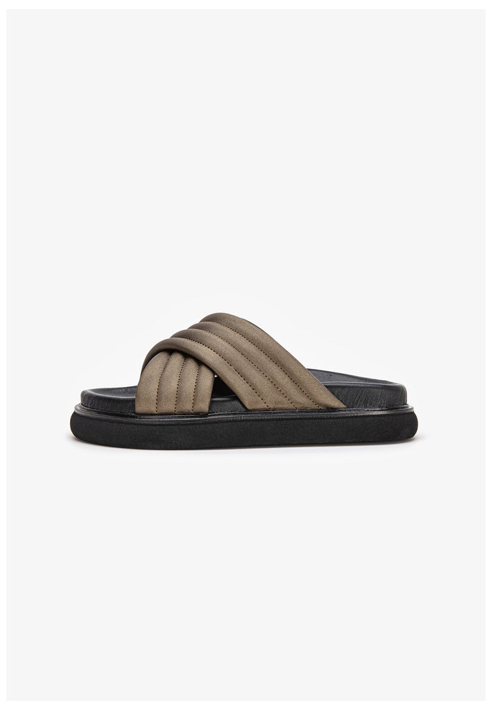 Inuovo Pantoletten Leder Bronze - surf4shoes
