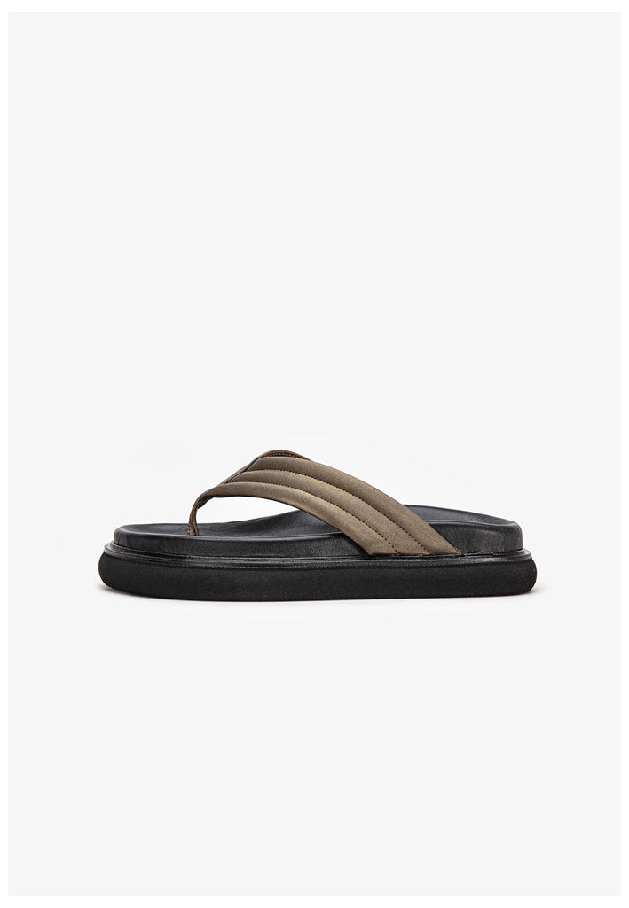 Inuovo Pantoletten Leder Bronze - surf4shoes