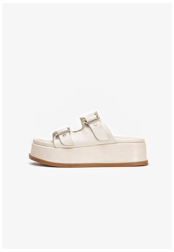 Inuovo Pantoletten Leder Cream - surf4shoes