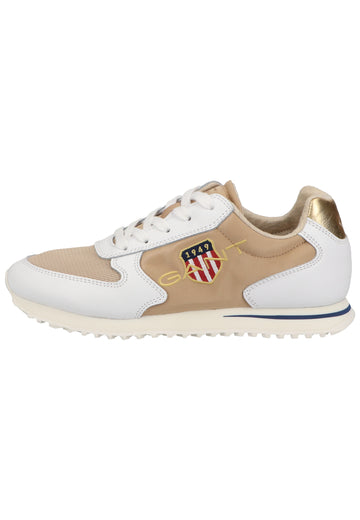 GANT Sneaker Leder/Textil Beige/Weiß - surf4shoes