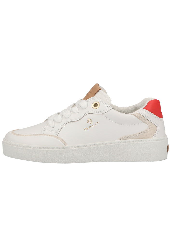 GANT Sneaker Leder Weiß/Rot - surf4shoes