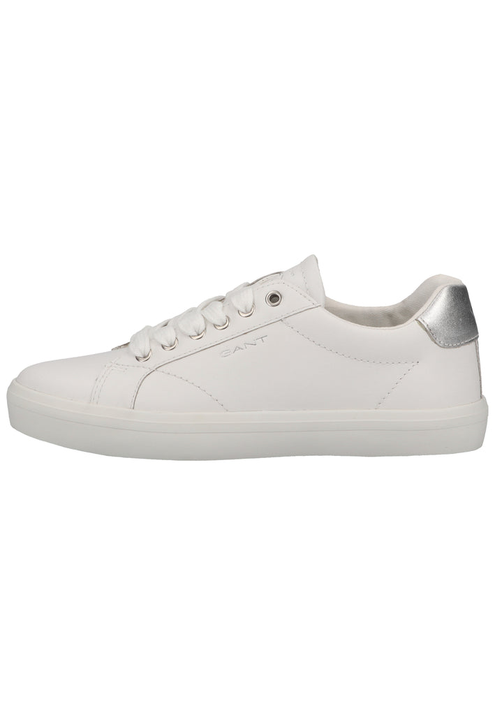 GANT Sneaker Leder Weiß/Silber - surf4shoes