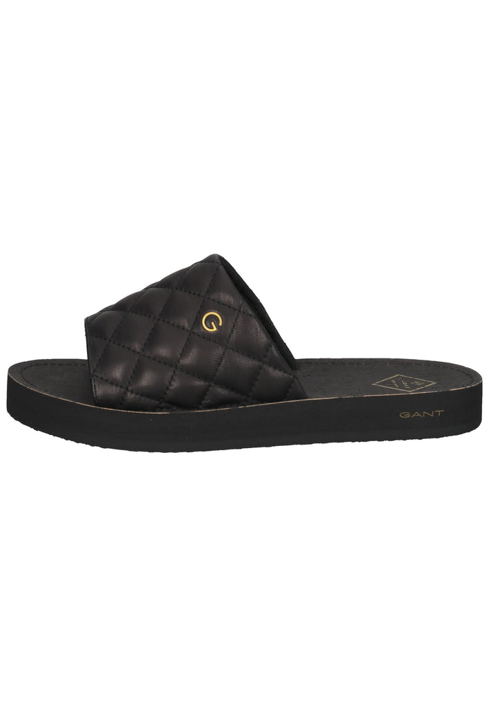 GANT Pantoletten Leder Schwarz - surf4shoes