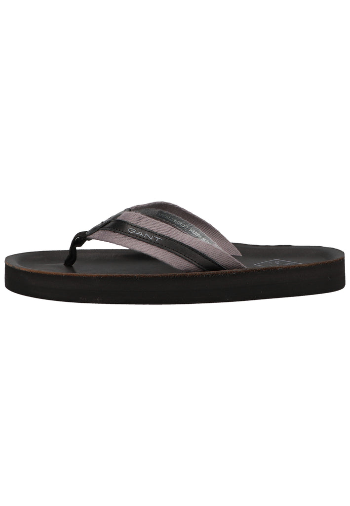 GANT Zehensteg Leder/Textil Schwarz - surf4shoes