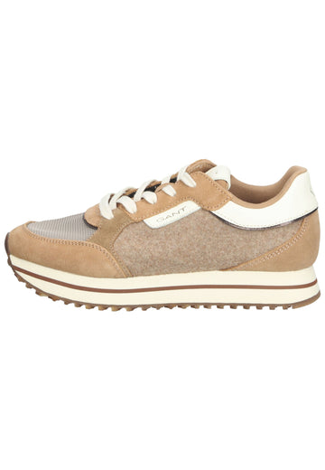 GANT Sneaker Veloursleder/Mesh Dunkelbraun/Beige - surf4shoes