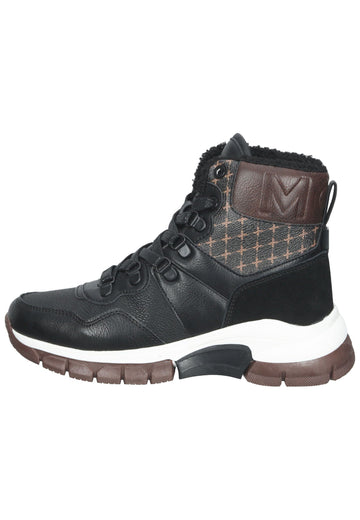 Mexx Stiefelette Lederimitat/Textil Schwarz/Braun - surf4shoes