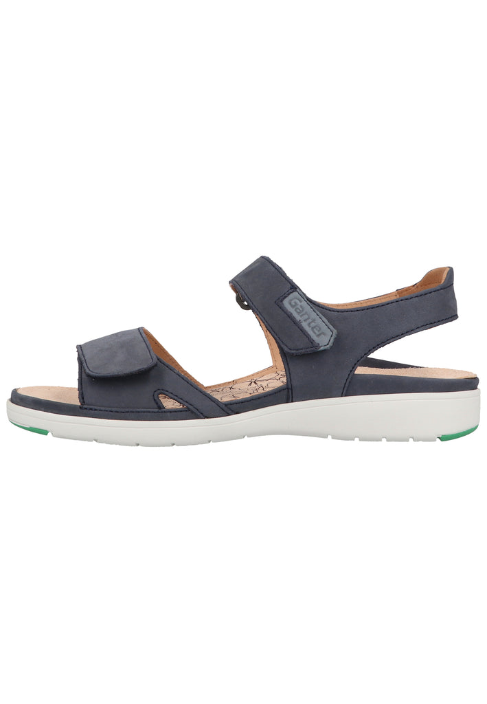Ganter Sandalen Nubukleder Dunkelblau - surf4shoes