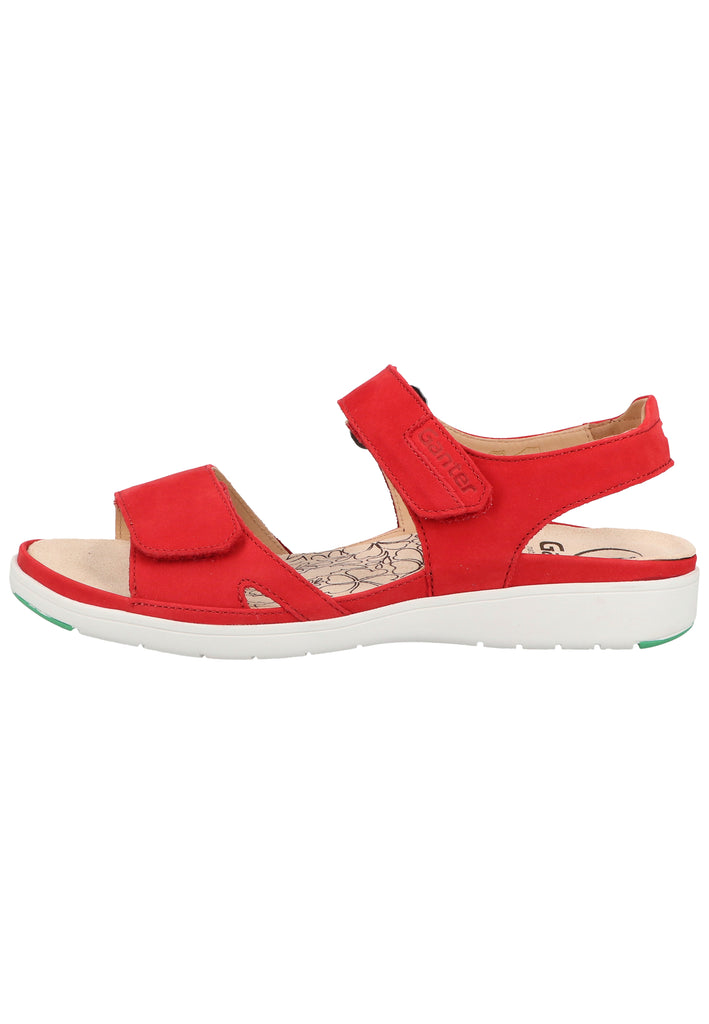Ganter Sandalen Nubukleder Rot - surf4shoes