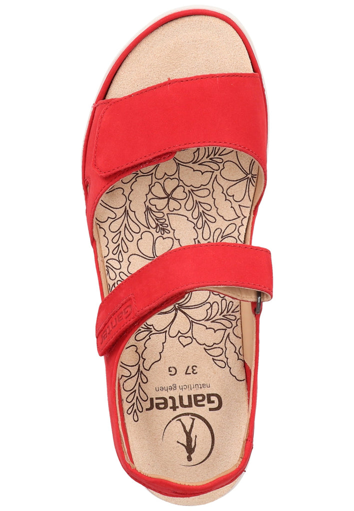Ganter Sandalen Nubukleder Rot - surf4shoes