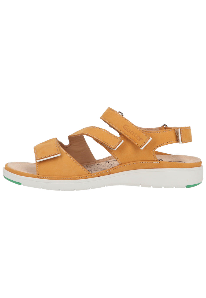 Ganter Sandalen Nubukleder Gelb - surf4shoes