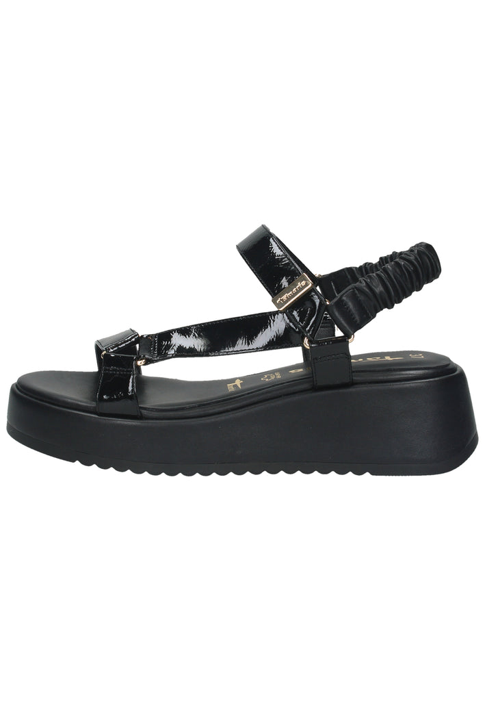 Tamaris Sandalen Lederimitat Schwarz Lack - surf4shoes