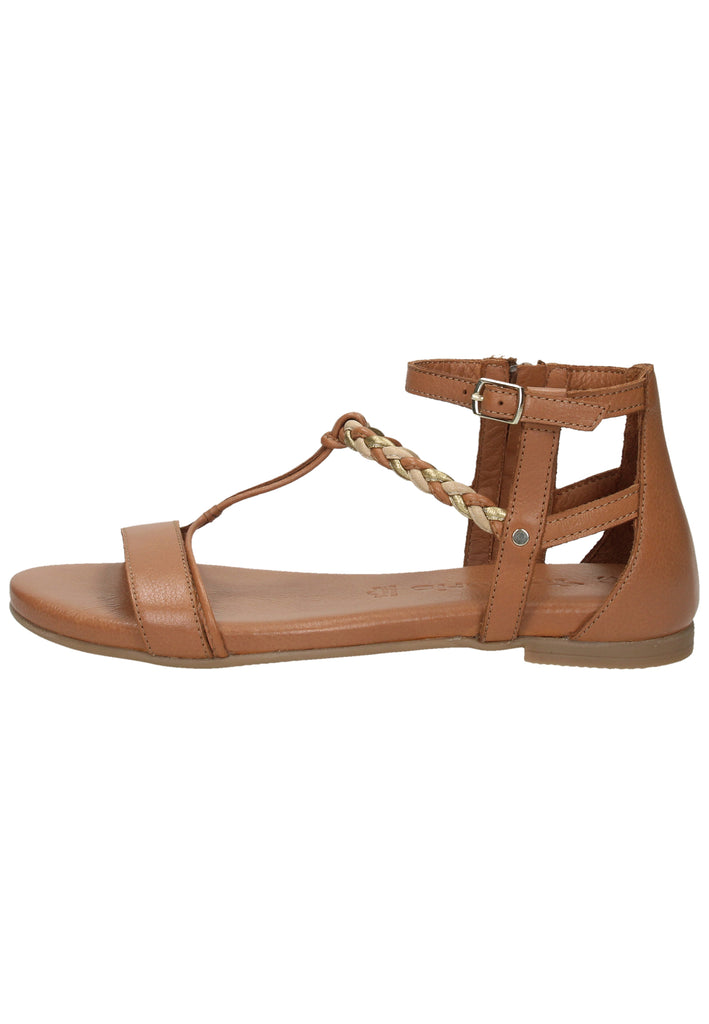 Tamaris Sandalen Leder Nuss - surf4shoes