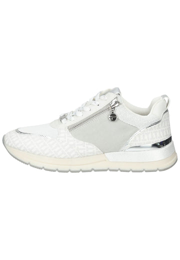 Tamaris Sneaker Lederimitat/Textil Weiß/Grau - surf4shoes