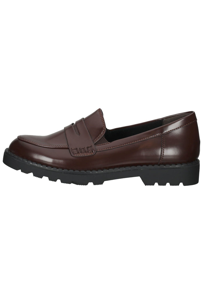 Tamaris Slipper Lederimitat Chestnut - surf4shoes