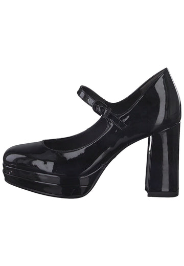 Tamaris Pumps Lederimitat Schwarz Lack - surf4shoes