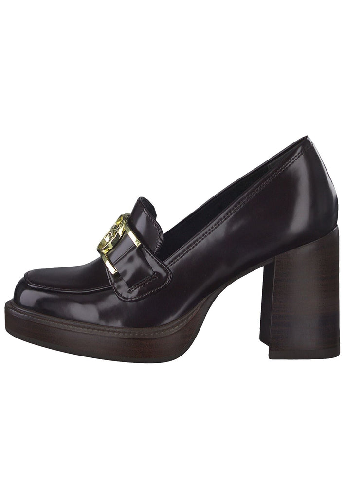 Tamaris Pumps Lederimitat Mocca - surf4shoes