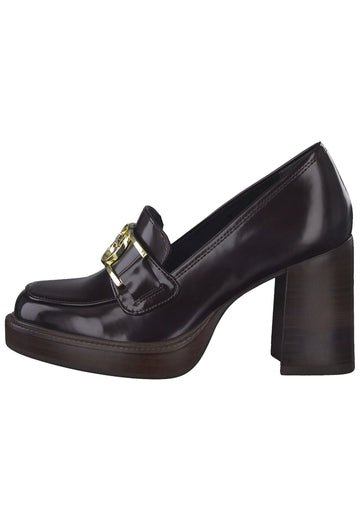 Tamaris Pumps Lederimitat Mocca - surf4shoes