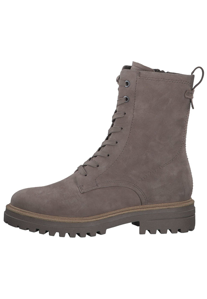 Tamaris Stiefelette Veloursleder Taupe - surf4shoes