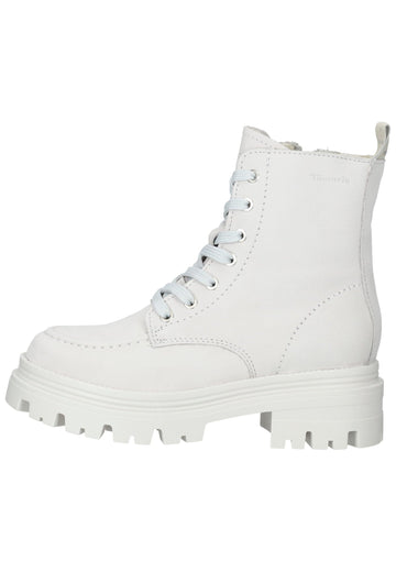 Tamaris Stiefelette Leder Hellgrau Warmfutter - surf4shoes
