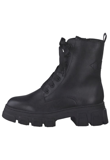 Tamaris Stiefelette Leder/Textil Schwarz - surf4shoes