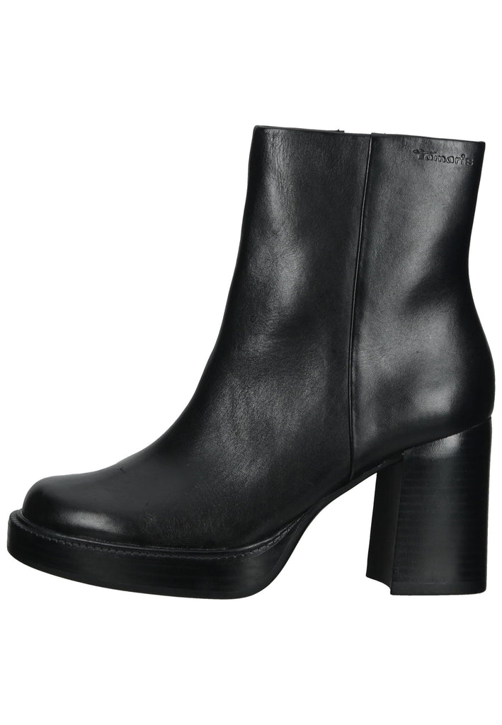 Tamaris Stiefelette Leder Schwarz - surf4shoes