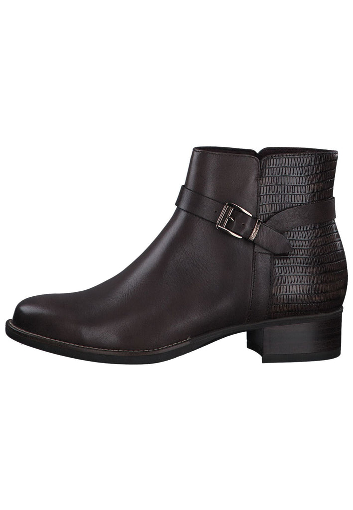 Tamaris Stiefelette Leder/Textil Mahagony - surf4shoes
