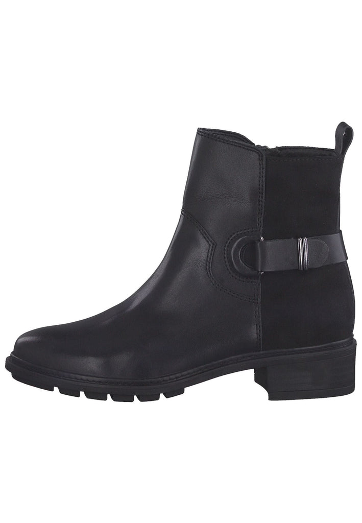 Tamaris Stiefelette Leder/Textil Schwarz - surf4shoes