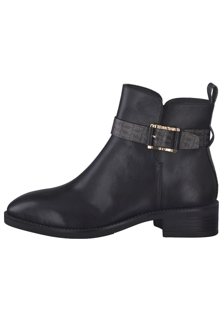 Tamaris Stiefelette Lederimitat Schwarz - surf4shoes